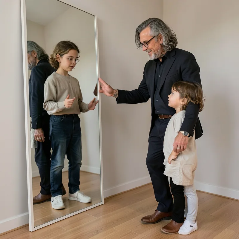 Mirror with Child Self