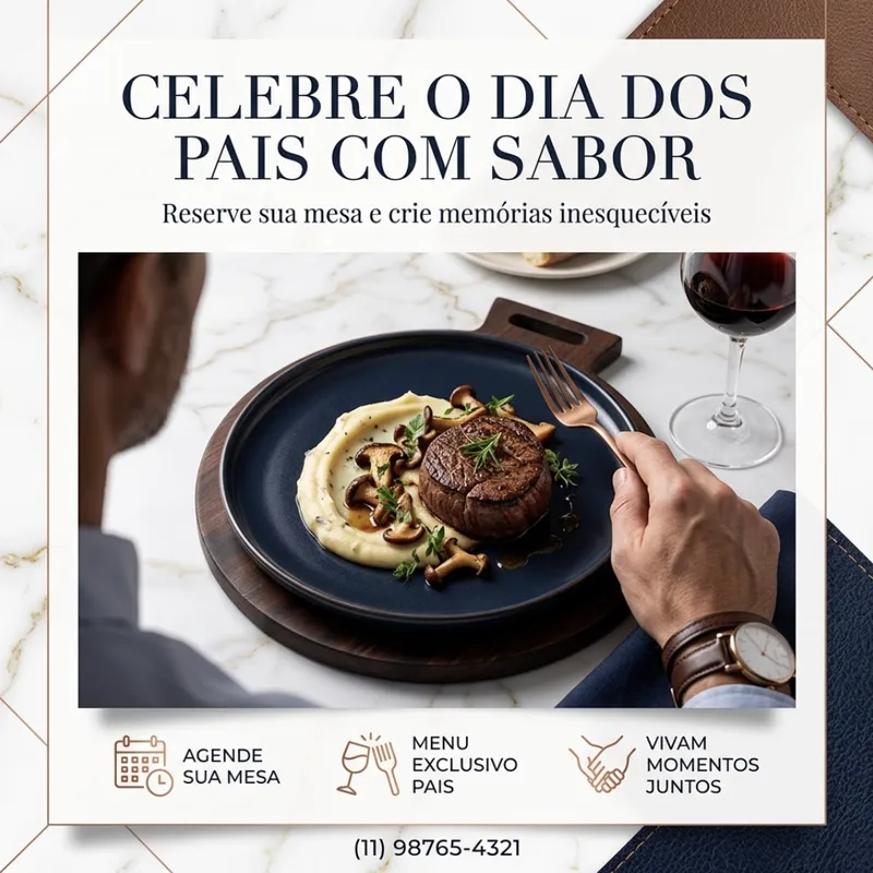 [Dia dos Pais] Romântico post de — Restaurante