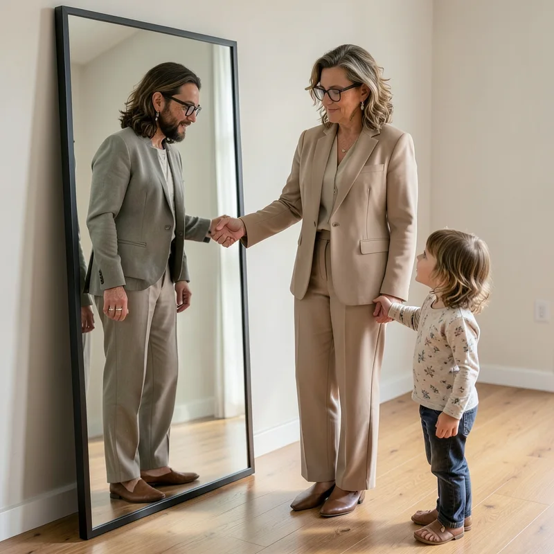 Mirror with Child Self