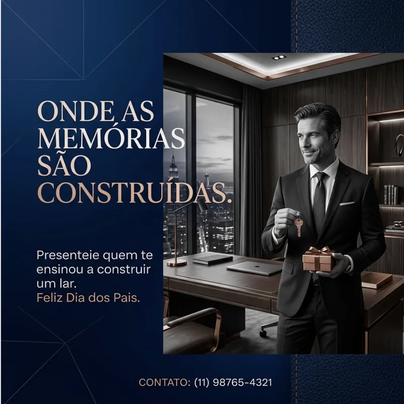 [Dia dos Pais] Energético clean post motivacional — Imobiliária de Luxo