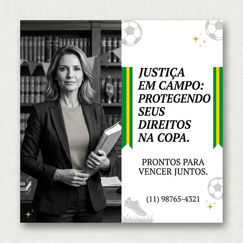 [Copa do Mundo] Energético clean post quadrado — Advocacia