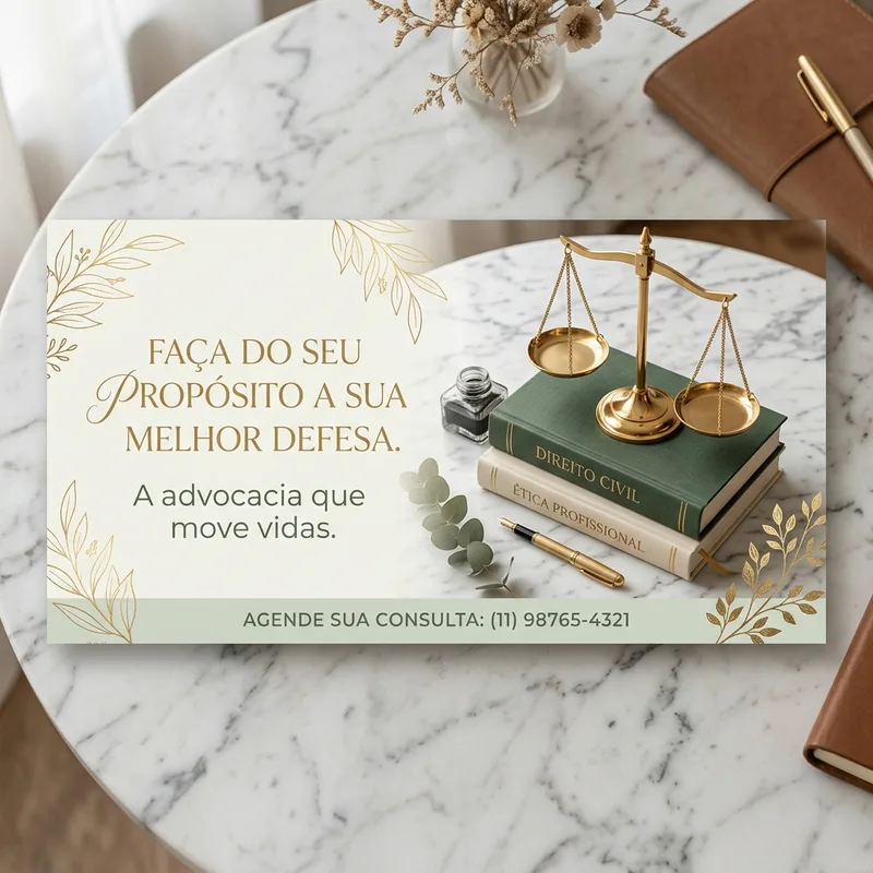 Sofisticado post motivacional — Advocacia