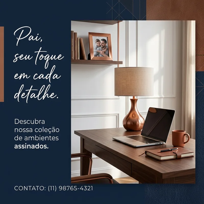 [Dia dos Pais] Sofisticado anúncio promocional — Decoração