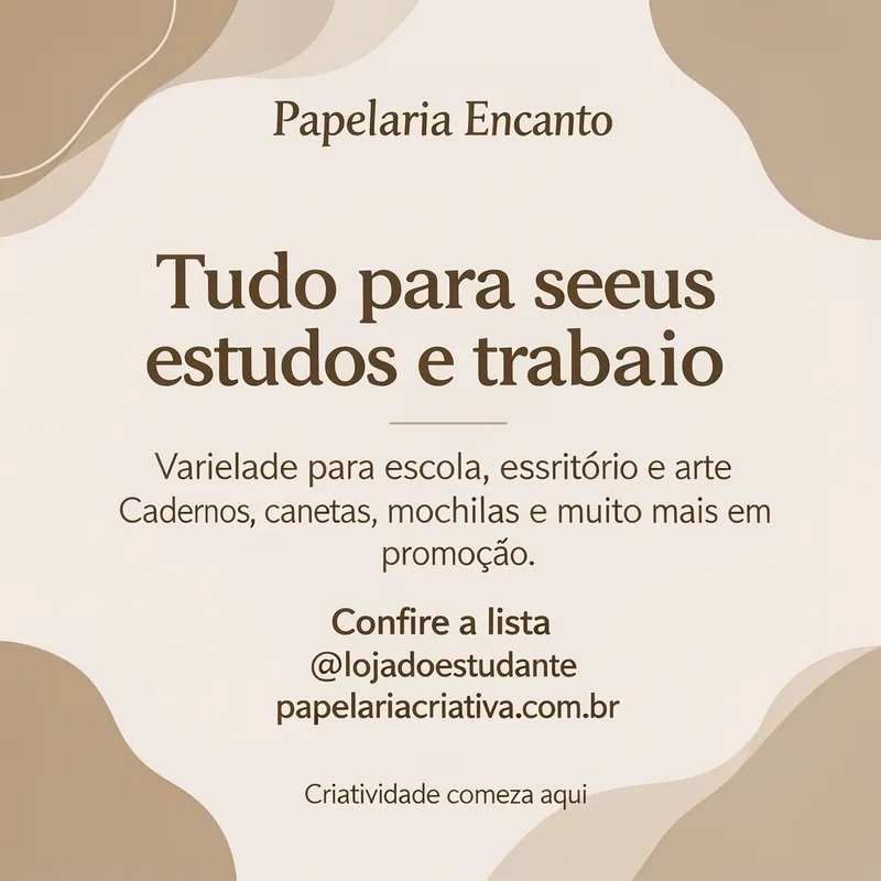 Papelaria - Tudo para seus estudos e trabalho