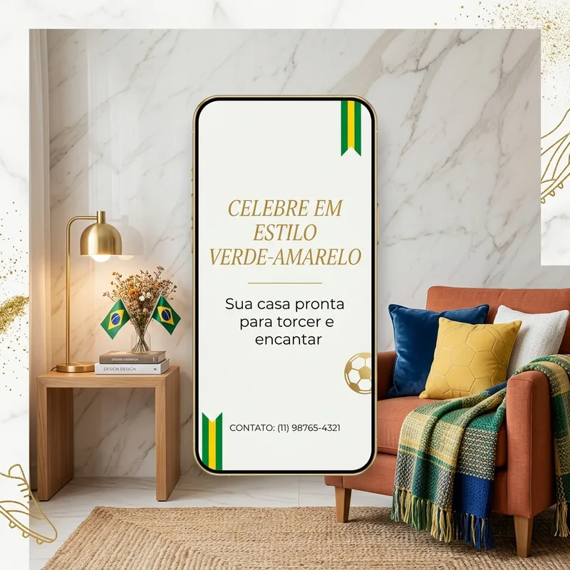 [Copa do Mundo] Fresco e clean post quadrado — Decoração
