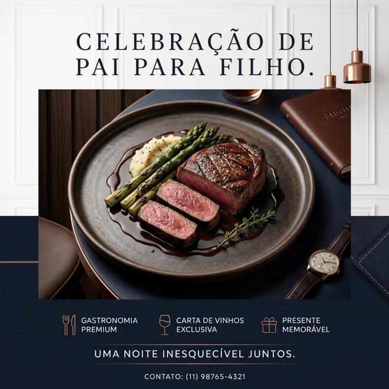 [Dia dos Pais] Sofisticado story vertical — Restaurante