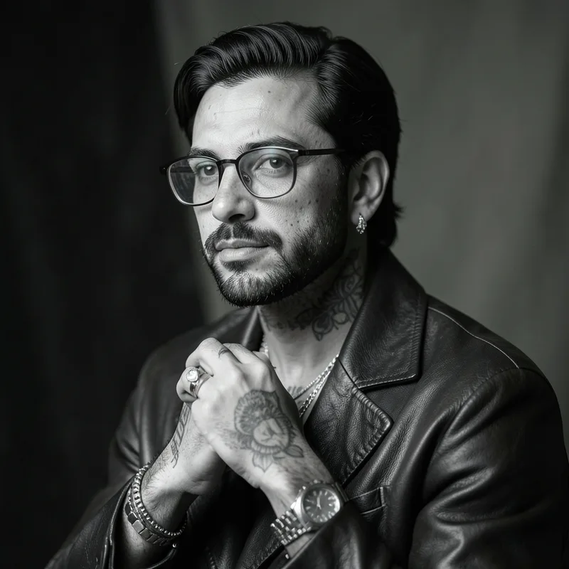 Intimate close-up portrait — fine art studio photography