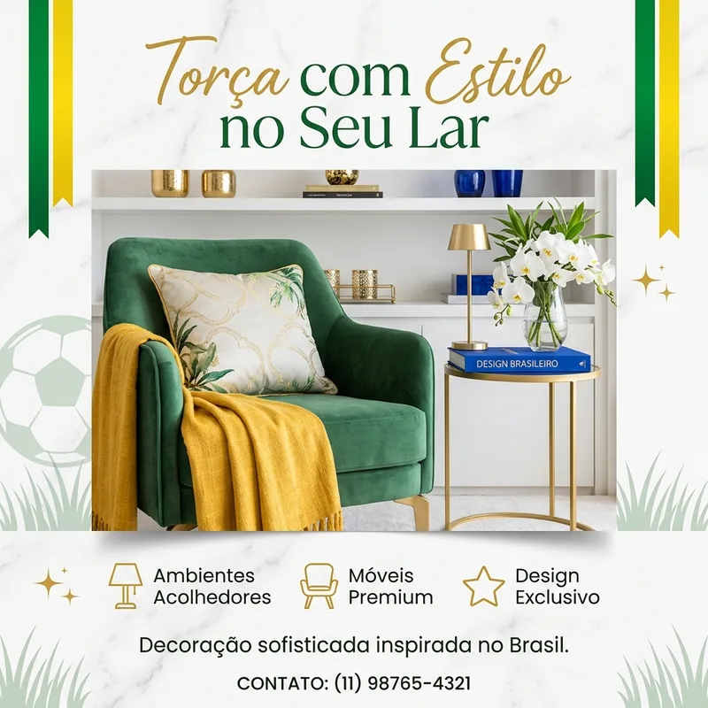 [Copa do Mundo] Fresco e clean post quadrado — Decoração