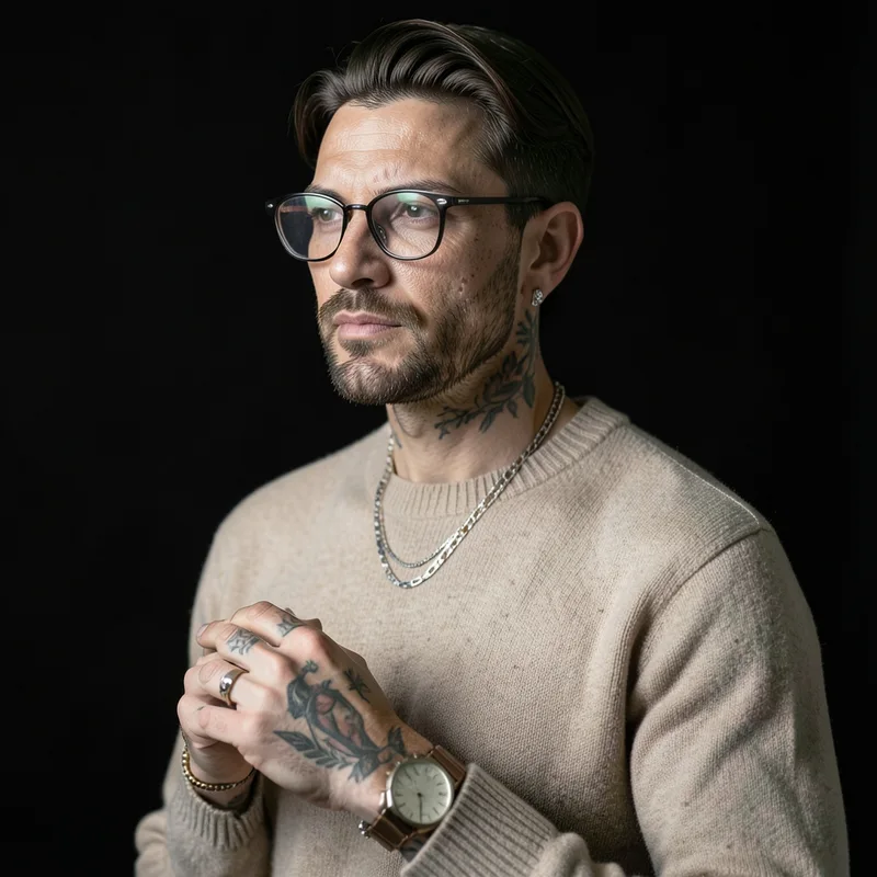 Timeless waist-up — high-end commercial portrait